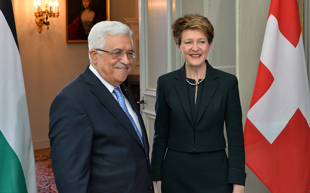 President Simonetta Sommaruga with President Mahmoud Abbas (Foto: Federal Chancellery)