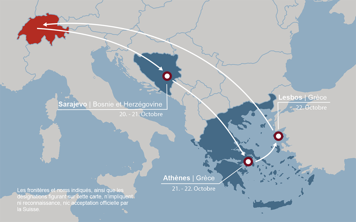 Karte Balkan-Reise FR