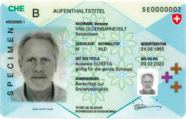 Ausländerausweis AA19-EU/EFTA